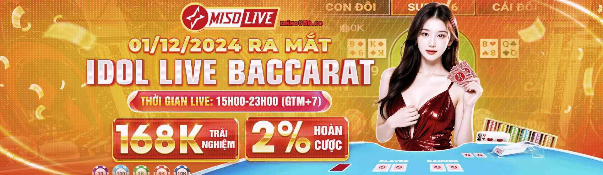 Sảnh live Baccarat Miso88